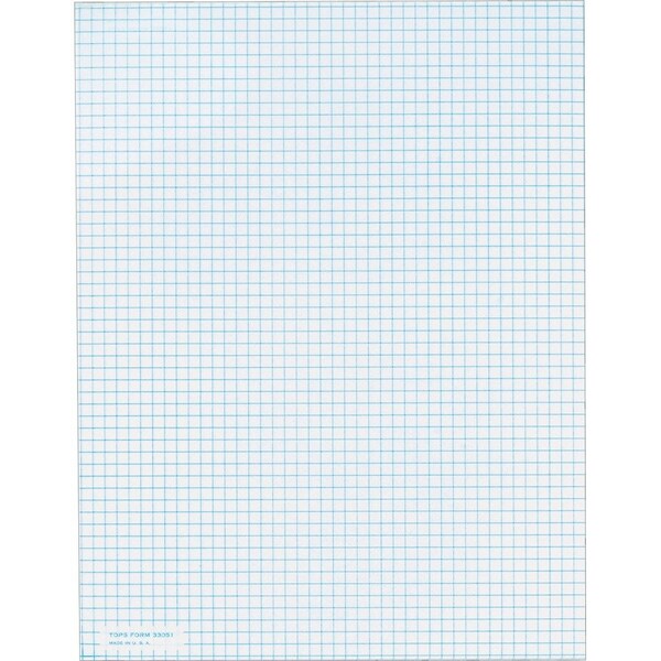Tops Business Forms TOPS, QUADRILLE PADS, 5 SQ/IN QUADRILLE RULE, 8.5 X 11, WHITE, 50PK 33051 - main
