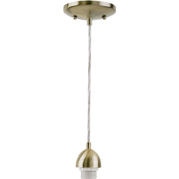 Westinghouse Mini Pendant Light Fixture, 1-Lamp, Incandescent Lamp, Antique Brass Fixture 7028700 - main