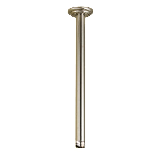 Kingston Brass 12" Rain Drop Ceiling Mount Shower Arm with Round Flange, Brushed Nickel K211C8 - main