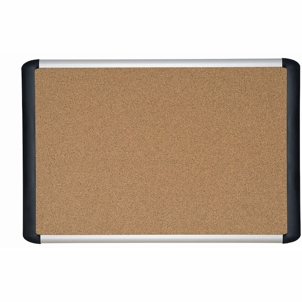 Bi-Silque MasterVisi, Tech Cork Board, 48x72 Silver/black Frame MVI270501 - main