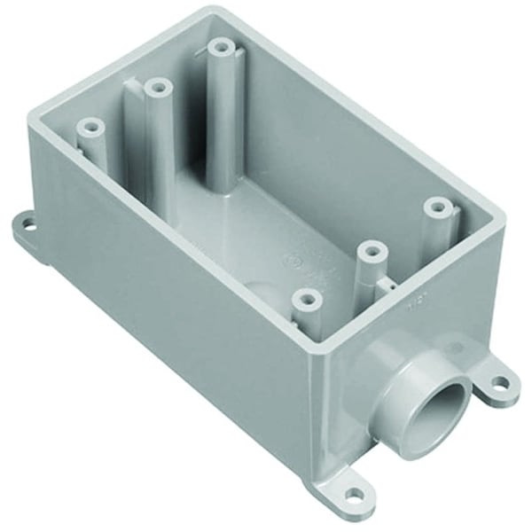 Abb Electrical Box, 18 cu in, FSE Box Type, 1 Gang, PVC E980FFN-CTN - main