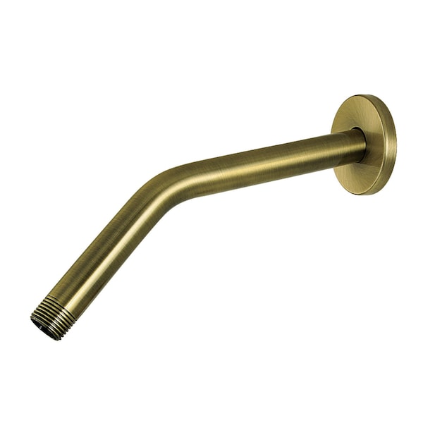 Kingston Brass 10" Shower Arm with Round Flange, Antique Brass K162R3 - main