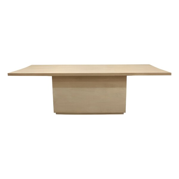 Homeroots 72" Natural and Brown Solid Wood Pedestal Base Dining Table 563908 - main