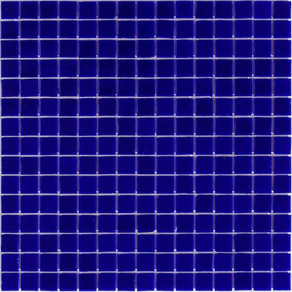 Apollo Tile Dune 12 in. x 12 in. Glossy Royal Blue Glass Mosaic Wall and Floor Tile 20 sq. ft./case, 20PK APLSA88BL510A - main