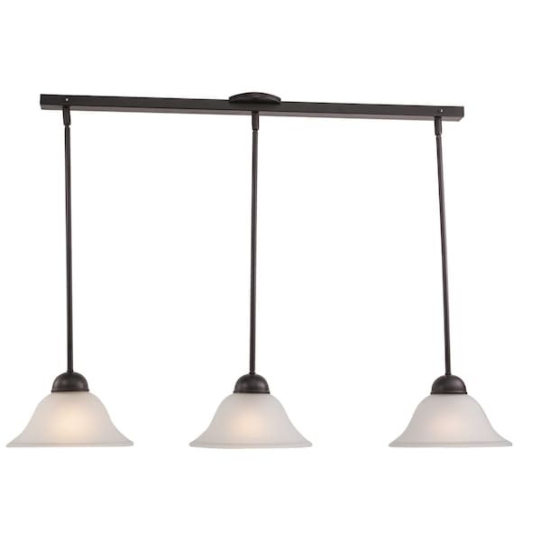 Vaxcel Da Vinci 3L Bronze Linear Chandelier Island Pendant Light Fixture PD5027OBB - main