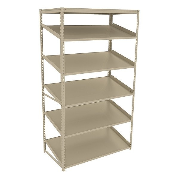 Tennsco Boltless Shelving Unit, 24"D x 48"W x 84"H, 5 Shelves, Carbon Steel ZT7-4824S-5 - main