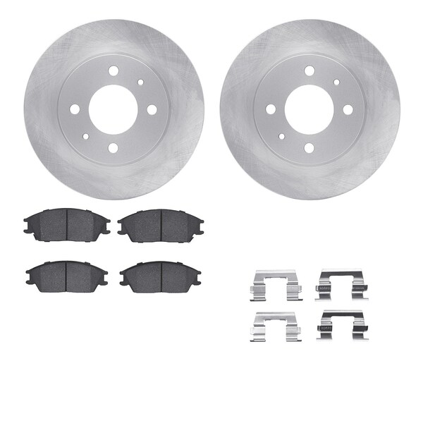 Dynamic Friction Co DFC Brake Rotor with 5000 Brake Pads and Hardware Kit 6512-03168 - main