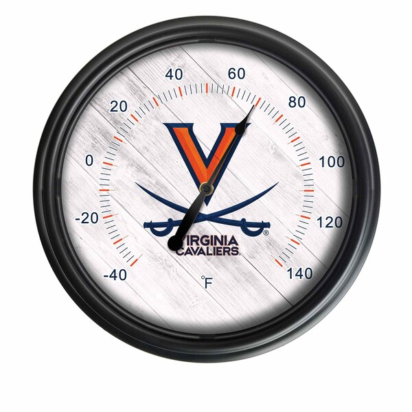Holland Bar Stool Co University of Virginia Indoor/Outdoor LED Thermometer ODThrm14BK-08Vrgnia - main