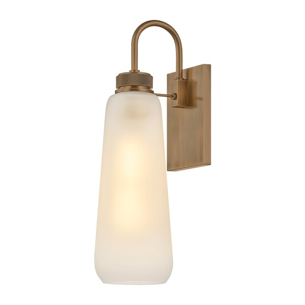 Troy Lighting Gulliver 4.75in wide 1 Light Wall Sconce in Patina Brass B1416-PBR - main