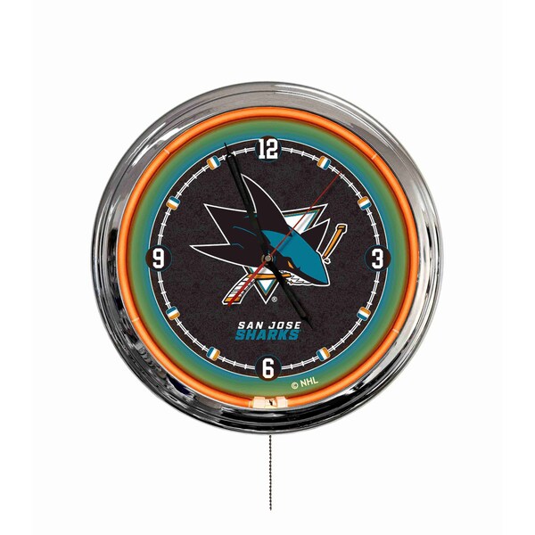 Holland Bar Stool San Jose Sharks 16 LED Wall Clock ClkL16 - main