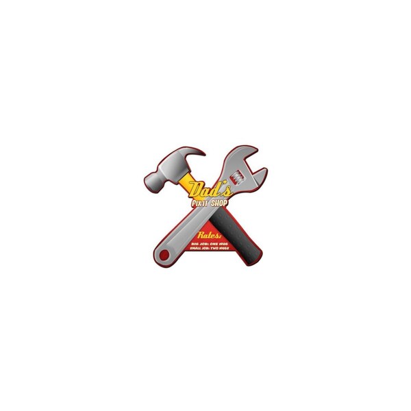 Headwind Consumer Products 3D Embossed Metal Dad's Fix-It Shop Sign, Indoor/Outdoor Use 860-3041 - main