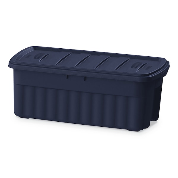 Rubbermaid Storage Bin, Plastic, Dark Indigo Metallic, 17.88 in H, 21.2 in W RMRT500000 - main