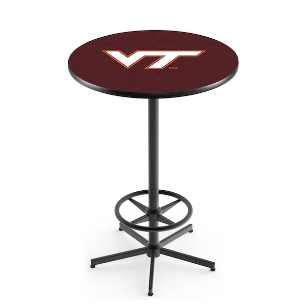 Holland Bar Stool Co 42" Black Virginia Tech Pub Table L216B4236VATech - main