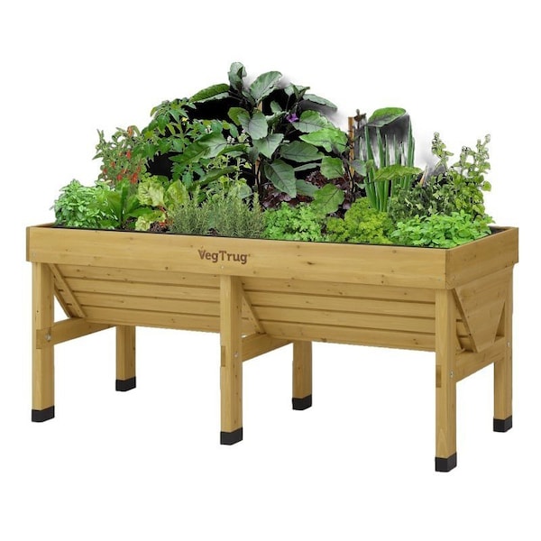 Vegtrug Classic VTNMD0367 Raised Bed Planter, 183 cm L, 76 cm W, 80 cm H, Cedar Wood, Natural VTNMD0367USA - main