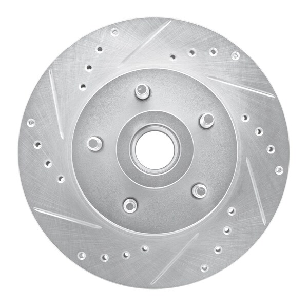 Dynamic Friction Co DFC Brake Rotor - Drilled and Slotted - Silver 631-56008L - main