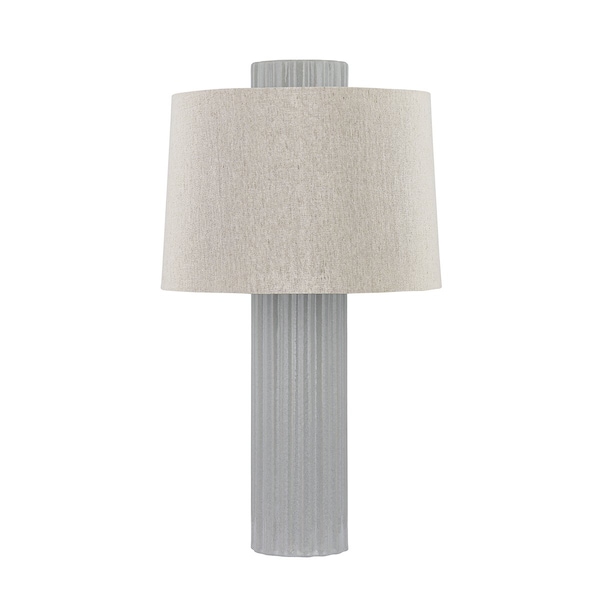 Hudson Valley Lighting Manchester 16 in. Table Lamp Aged Brass/Ceramic Shell Grey L4028-AGB/CSH - main