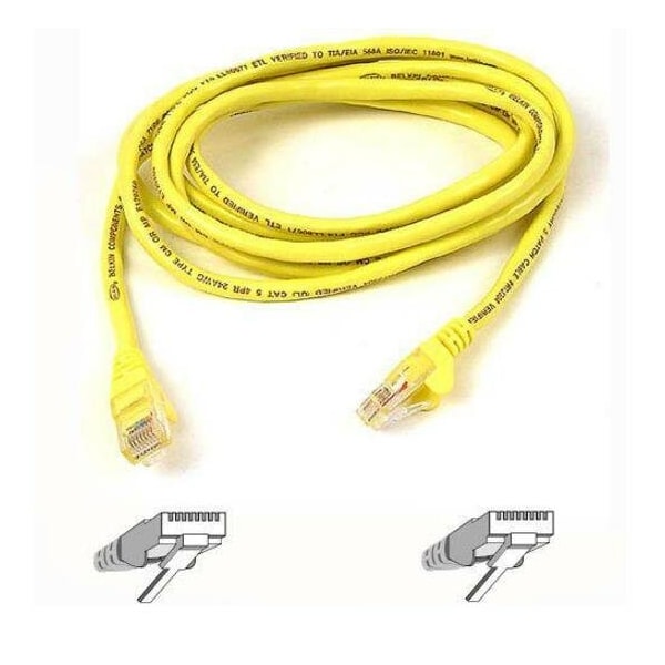 Belkin 3Ft Cat5E Snagless Patch Cable, Utp, Yellow Pvc Jacket, 24Awg, T568B, A3L791-03-YLW-S - main