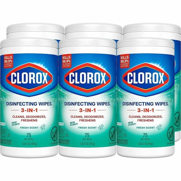 Clorox Fresh Scent Disinfecting Wipes 75 pk 01656 - main