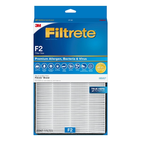 Filtrete Filtrete 13 in. H X 8.2 in. W Rectangular HEPA Air Purifier Filter 1 pk FAPF-F2A2N-2 - main
