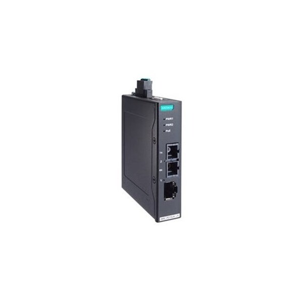 Moxa Entry-level PoE+ industrial 10/100/1000Base-TX to 1000Base-SX media conv IMC-P21GA-G2-SX-SC - main