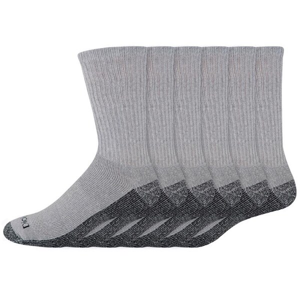 Dickies Dri-Tech Men's 6-12 Crew Socks Gray, 6PK I11750-GREY - main