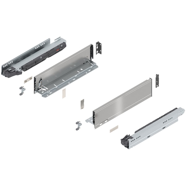 Blum 14in. M Height Legrabox Stainless Drawer Set, 125 Lbs Weight Rating 770M35S0I - main