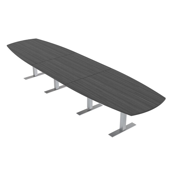 Skutchi Designs Arc Boat Conference Table With Power, 48 in W, 192 in L HAR-ABOT-48X192-T-WA7949-NA - main