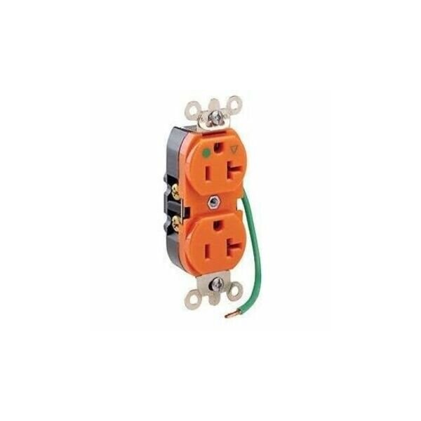Leviton Hospital Grade Duplex Receptacle, 20 Amp, 125 Volt 8300-LIG - main