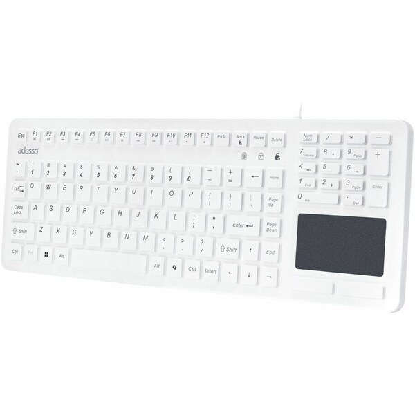 Adesso Innovation ADESSO SLIMTOUCH ANTIMICROBIAL WATERPROOF USB COMPACT SIZE TOUCHPAD KEYBOARD, GR AKB-270UW - main