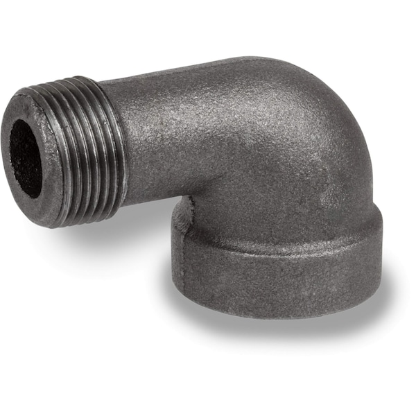 Usa Industrials Pipe Fittings, Black-Coated Malleable Iron, Class 300, Street Elbow, 1/2in NPT Female x NPT Male ZUSA-PF-20607 - main
