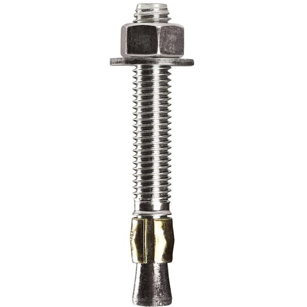 Cobra Anchors Parawedge Wedge Anchor, 1/2" Dia., 3-3/4" L, Steel Zinc Plated 501R - main