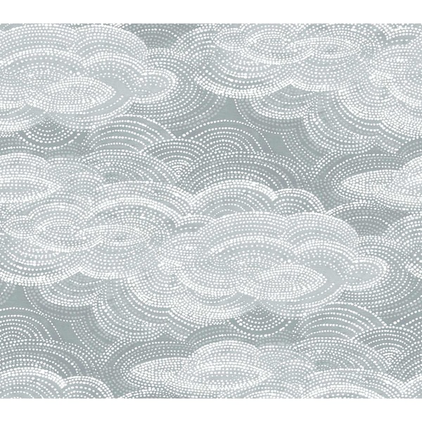 A-Street Prints Vision Slate Stipple Clouds Wallpaper 4122-72404 - main