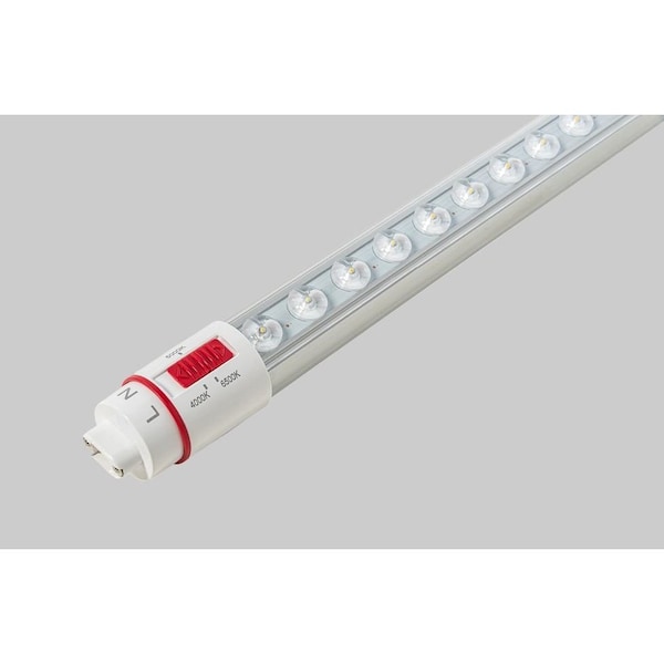 Keystone 24in 10W LED Sign Tube, Double Sided, Clear Optical Lens, Color Select (3CCT-4000/5000/6500K), Doubl KT-LED10T8-24P2SO-8CSK-DX2 - main