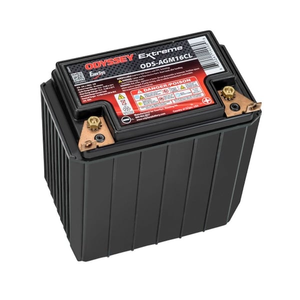 Odyssey 12 Volt, 220 Cold Cranking Amps/ 540 Pulse Hot Cranking Amps, M6 Receptacle Brass Terminals ODS-AGM16CL - main