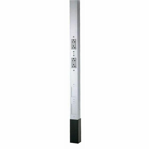 Hubbell Wiring Device-Kellems Alum Service Pole, Gray, 12 ft. 2"L, 2.13"W HBLPP12AAL - main