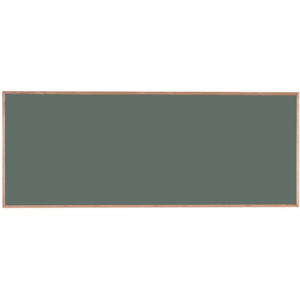 Aarco Porcelain on Steel Chalkboard Solid Oak Wood Frame 48"x120" Slate OS48120S - main