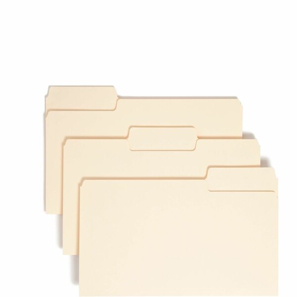 Smead SuperTab File Folders, 1/3 Cut Top Tab, Legal, Manila, 100/Box 15301 - main