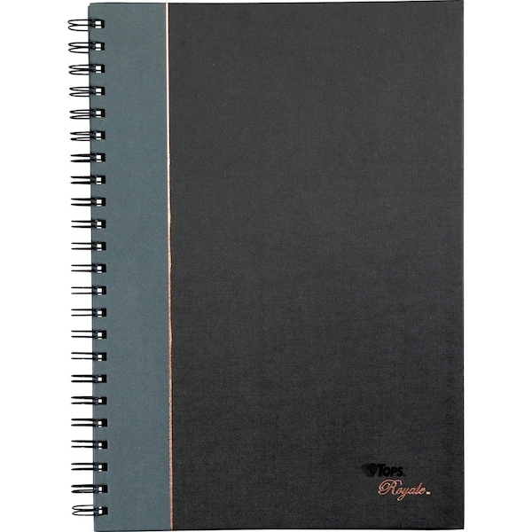 Tops 11-3/4 x 8-1/4" Gray Business Notebook TOP25332 - main