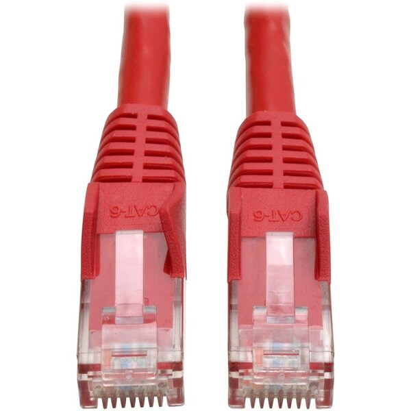 Eaton Tripp Lite Series Cat6 Gigabit Snagless Molded UTP Ethernet Cable RJ45 M/M, PoE, Red, 3 ft. N201-003-RD - main