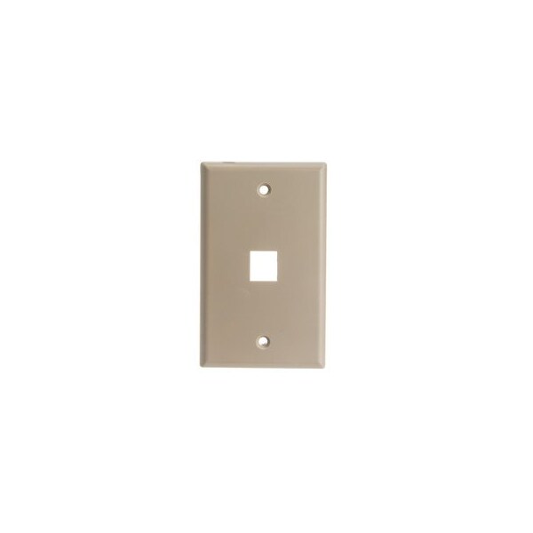 Swe-Tech 3C Keystone Wall Plate, Beige, 1 Port, Single Gang FWT301-1K - main