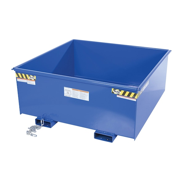 Vestil Steel Rotating Heavy Duty Box Hopper 1-1/4 Cubic Yard 6,000 Lb. Capacity Blue R-125-HD-BL - main