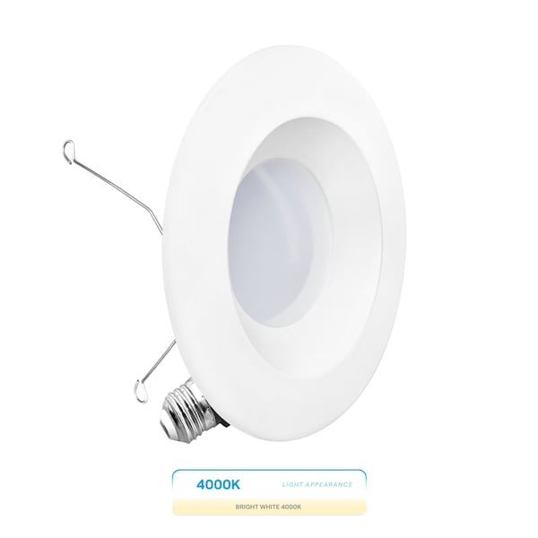 Infibrite 6 In. Retrofit 4000K Cool White LED Recessed Light Kit 12W 1100LM, Dimmable, Wet Rated IB-006-4-12W-WH - main