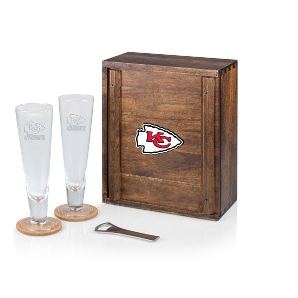 Picnic Time Family Of Brands NFL Kansas City Chiefs - Pilsner Beer Glass Gift Set 602-06-512-167-2 - main