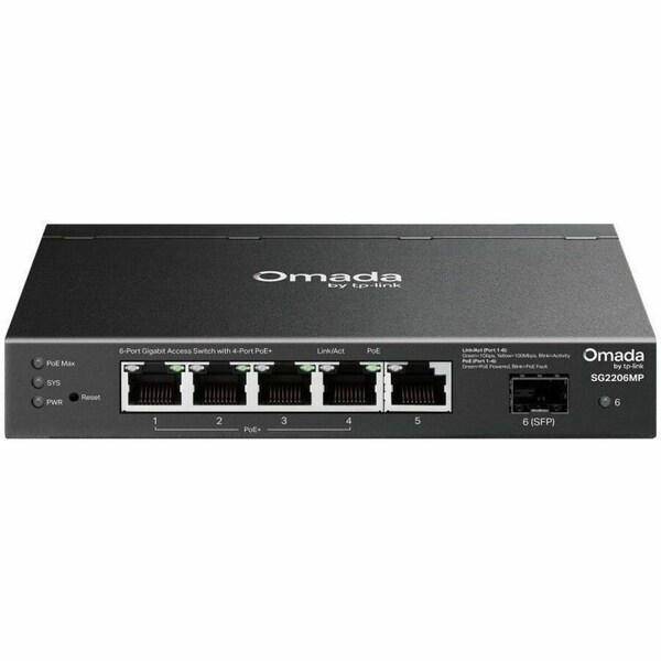 Tp-Link OMADA 6-PORT GIGABIT ACCESS SWITCH POE+ SG2206MP - main