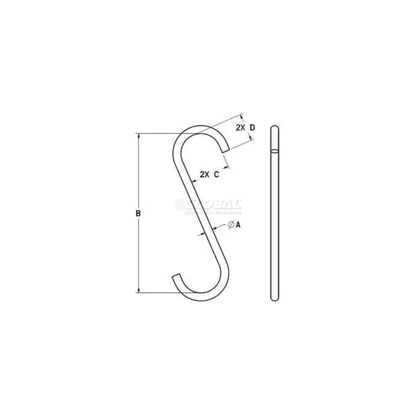 Machining & Welding By Olsen M&W 9/16" Style A S-hook 14193 - main