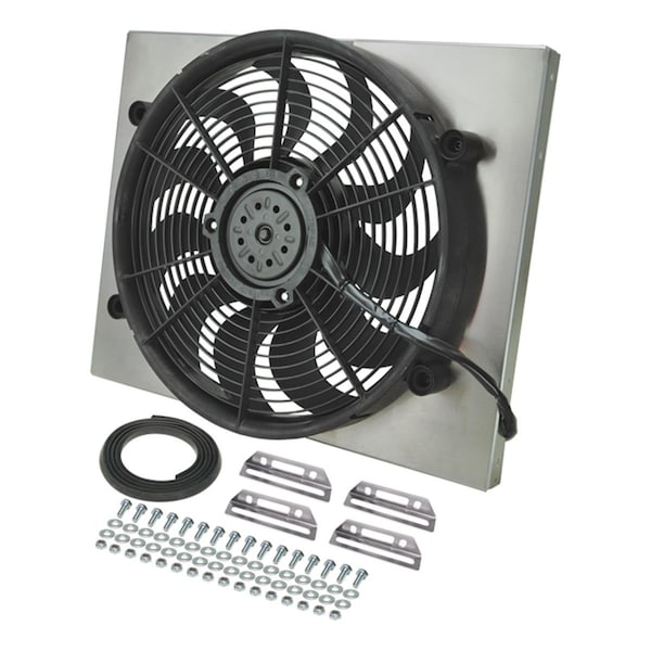 Derale Radiator Fan with Aluminum Shroud Assembly DER16823 - main