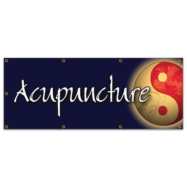 Signmission ACUPUNCTURE BANNER SIGN acupuncturist needles pain relief signs B-96 Acupuncture - main
