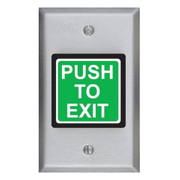 Sdc Push to Exit Button, 2-7/8 in.W, Momentary 422U - main