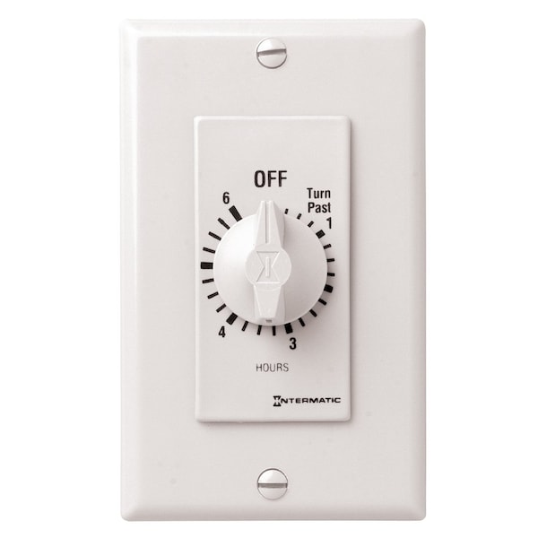 Intermatic Spring Wound Timer, 125-277V, 50/60Hz, SPST, 6Hr, White FD6HW - main