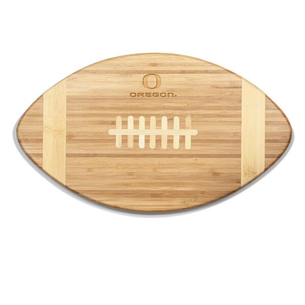 Picnic Time Family Of Brands NCAA Oregon Ducks Touchdown! Football Cheese Board - Novelty Charcuterie Board 896-00-505-473-0 - main